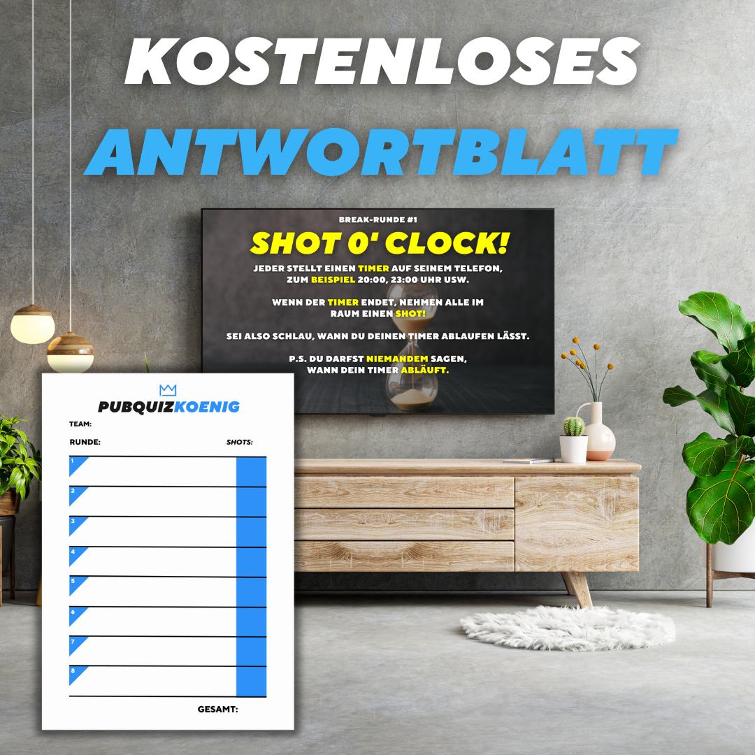 Alkoholisches Online-Pubquiz