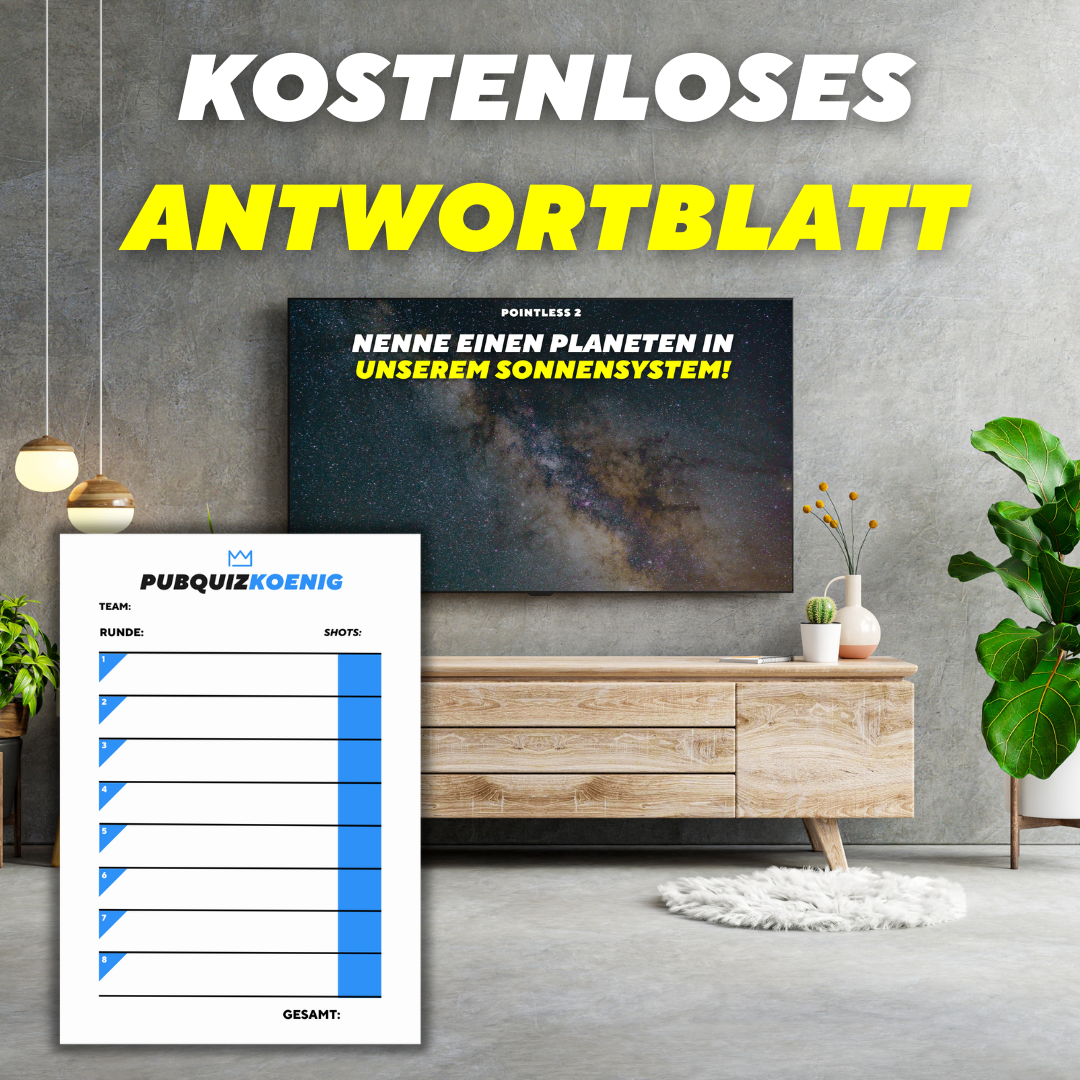 Bier & Shots Online-Pubquiz